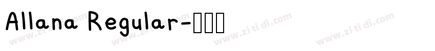 Allana Regular字体转换